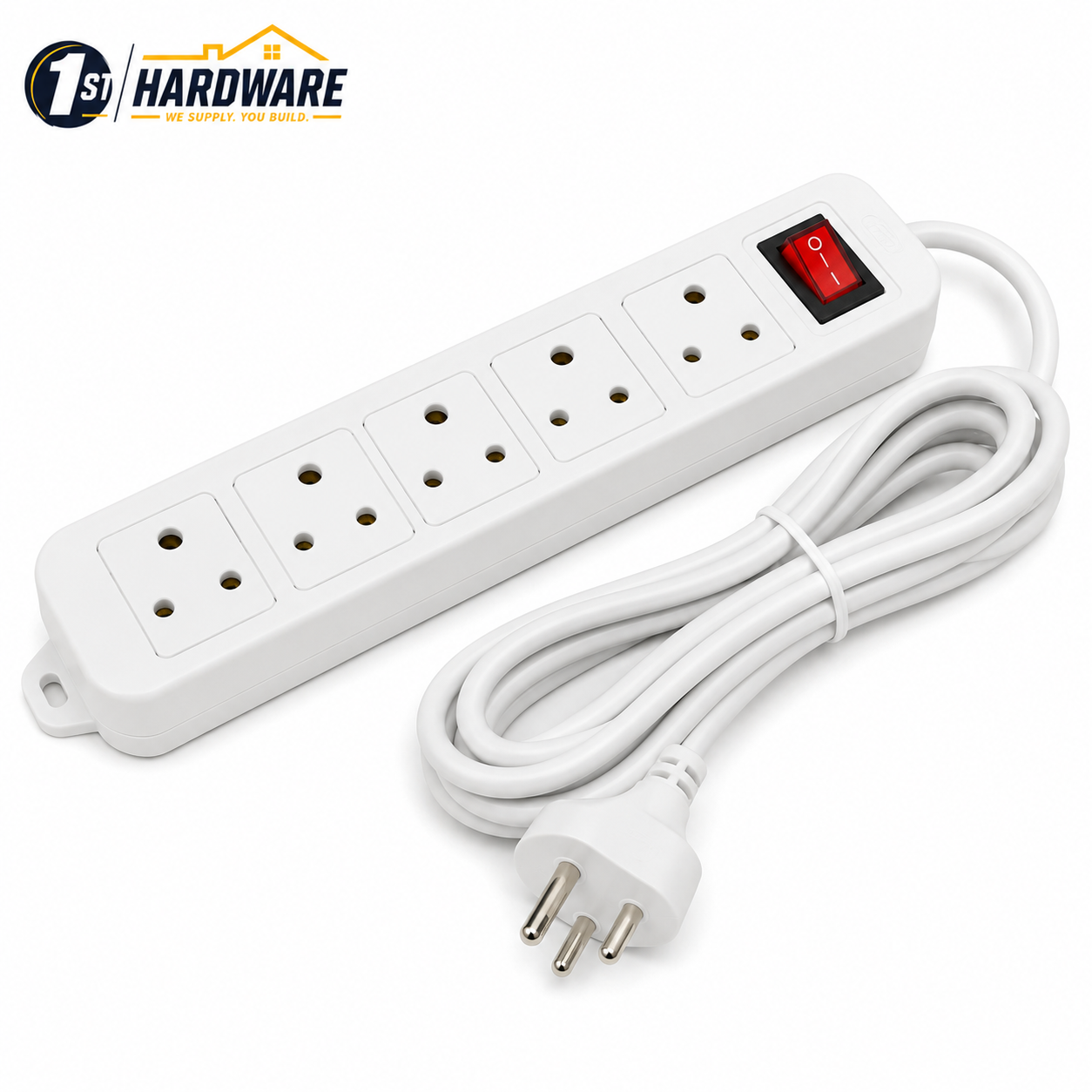 5 Way Multi-Plug Extension Lead with Switch (5m)
